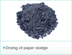 Drying of paper sludge