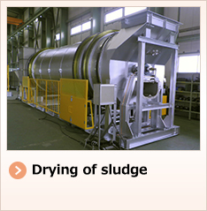 Drying of sludge