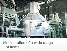 Incineration of a wide range of items