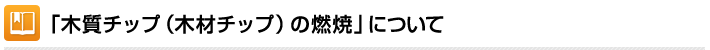 「木質チップ（木材チップ）の燃焼」について