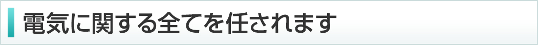 電気に関するすべてを任されます